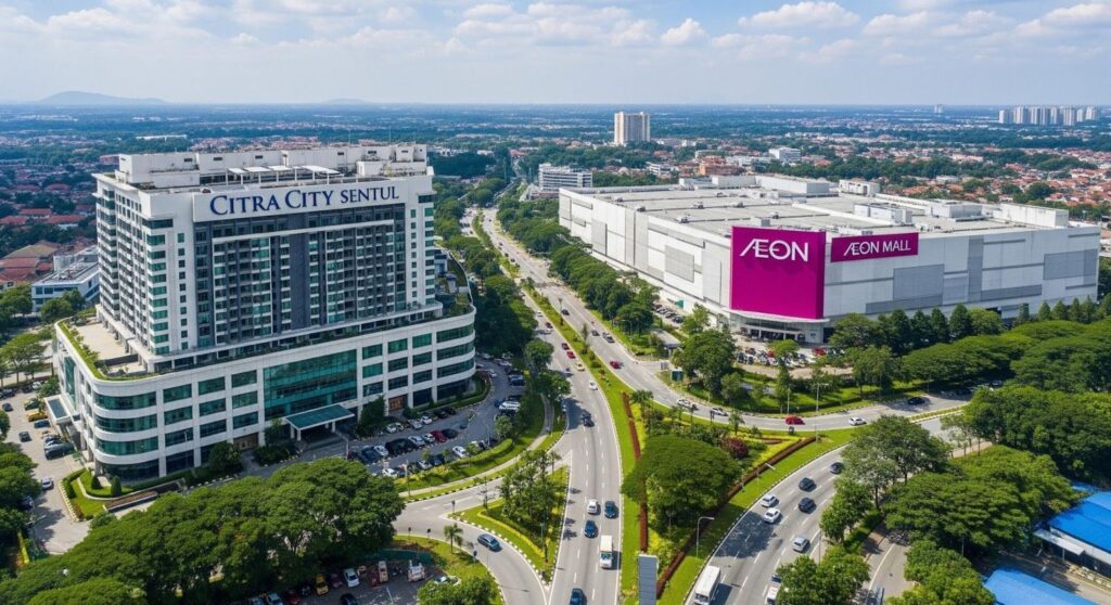 Ilustrasi Citra City Sentul dekat dengan AEON Mall